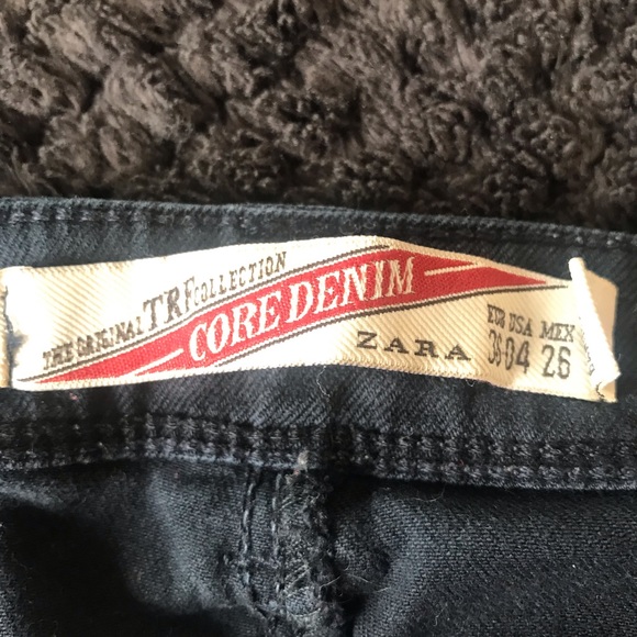 Zara denim jeans black Sz 4 - Picture 4 of 6